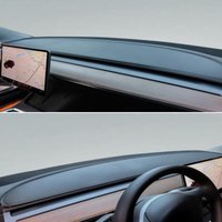Leder-Armaturenbrett-Sonnenschutzpolster für Tesla Model Y 2021–2024, Modell 3 2017–2023, Auto-Innenraum, Wärmeisolierung, Antireflex-Sonnenschutz