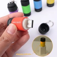 Pocket Keychain Torch Mini Rechargeable LED Flashlight Multifunctional Strong Light Waterproof Outdoor Hiking Camping Flashlight