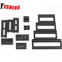10PCS IC Sockets 2.54mm Connector 8 14 16 18 20 24 28 40 Pin DIP Socket Chips Base DIP6 DIP8 DIP14 DIP16 DIP18 DIP20 DIP28 DIP40