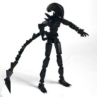 3D Printed Alienes Multi-Jointed Movable Action Figure, 5.9inch Xenomorph Model Toys for Sci-Fi Fans Kids Birthday Xmas Gift