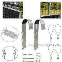 2/4/8 Pcs Set 304 Stainless Steel Photovoltaic Panel Mounting Bracket Solar Panel Balcony Fixed Hook Balcony Fence Solar Module