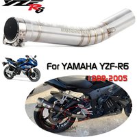 Exhaust Slip On For YAMAHA YZF-R6 R6 1998-2005 Motorcycle 51mm Link Pipe System Muffler Front Header Pipe R6 Exhaust image 4