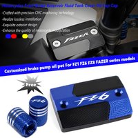 For YAMAHA FZ8 Fazer 2010-2014 FZ1 FAZER 2006-2015 FZ6 FAZER Motorcycles CNC Front Brake Reservoir Fluid Tank Cover Oil Cup Cap