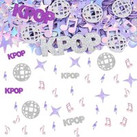 500/100Pcs Purple Kpop Disco Ball Laser Sequin Confetti Table Scatter for Birthday Bachelorette Wedding Decor Party Supplies