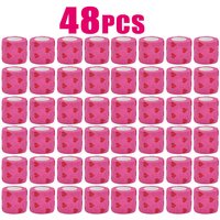 3/12/48PCS Pcs Red love heart Printed Self Adhesive Elastic Bandage 4.8m Sports Wrap Tape for Finger Joint Knee