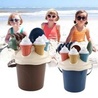 Kids Beach Toy Digging Sands Tool Sand Toys Set with Shovel Rake Water Bucket Ice Cream Mold for Toddler Boy Girl Birthday Gifts
