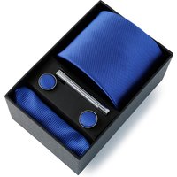 Top Quality Classic Business Ties Hanky Cufflink Clips Set Solid Color Necktie For Men Slim Gravatas Wedding Party In Gift Box