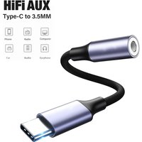 HiFi USB Type C to 3.5mm Headphone Adapter Type C Male to 3.5mm Jack Female Aux Audio Cable Converter For iPhone Xiaomi Huawei