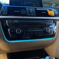 Für BMW 3er 4er Serie F30 F32 F33 F34 F36 2-Farben Mittelkonsole AC-Panel Ambiente Radio-Verkleidung LED Armaturenbrett Atmosphärenlicht
