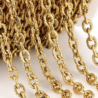 1Meter Stainless Steel 6x8mm Textured Coarse Cable Chain for DIY Necklace Bracelet Clothing And Jewelry Making Accessories
