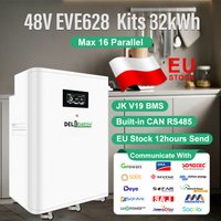 EU Stock EVE 48V628AH Lifepo4 Battery DIY Kts JKV19 BMS CAN RS485 2A Active Balancer VAT Free 32kWh DIY Battery Case 4 Parallel