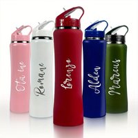 AliExpress NONE Personalized Insulated Stainless Steel Water Bottle with Straw, Engraved Fitness & Cycling Bottle, Perfect Gift for Men Women