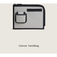 Handmade Canvas Swift Leather Clutch, Wax Thread Saddle Stitch, Multi-Pocket Phone & Earbuds Holder , Travel Clutch