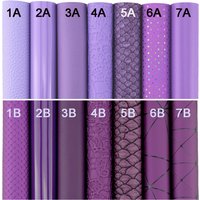 20/50x120cm Roll Pure Light Dark Purple Faux Leather Fabric Smooth Litchi Textured Embossed Pattern Synthetic For Bag Making