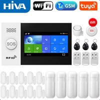 WiFi Home Alarm System GSM Tuya Smart Home Security Alarm Kit with Siren PIR Motion Sensor Remote Controls Window Door Sensor