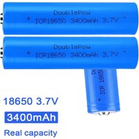18650 Rechargeable 3400mAh 3.7V Doublepow High Capacity Li-ion Battery for Flashlight LED Light Solar Light Long Lasting Power