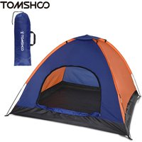 TOMSHOO 3-4 Persons Camping Tent Lightweight Outdoor Backpacking Tent with Rain Fly for Family Camping Hiking Beach Fishing Tent
