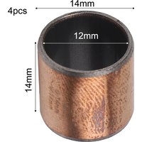 AliExpress NONE 4PCS Shock Absorber Bushings for Rear Shock on Mountain Bikes Composite Metal Copper DU Bushings 14*12*14mm Dimensions