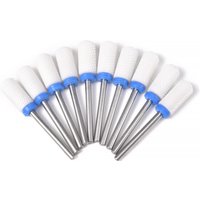 10pcs Ceramic Nail Drill Bits Set Manicure Removal Tool Accessories Manicure Milling Cutter For Nail Gel Polishing Machine
