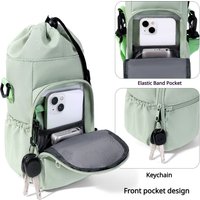 Crossbody drawstring water cup storage bag, insulation cover, single shoulder water bottle bag, waterproof and heat-insulating