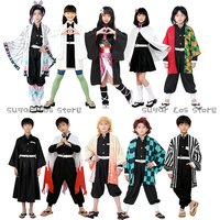 Kids Kochou Shinobu Kimetsu No Yaiba Tanjirou Nezuko Anime Cosplay Costume Kimono Halloween Party Suits Props For Boys Girls