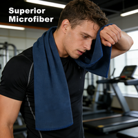 1 Pcs Double-Sided Fleece Towels, Soft & Absorbent, Skin-friendly & Lint-free, Multiple Colors Available, Ideal for Gym, Yoga