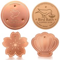 Triple-Point Support Mellbree Bird Bath Copper Disk 0.6mm Reinforced Physical Safe Clean Bird Bath Copper Disk