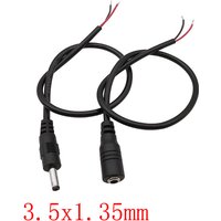 DC 3.5mm x 1.35mm Male Plug Female Jack DC Power Charging Cable Connector DC Power Wire Pigtail for CCTV Camera LED Strip Light