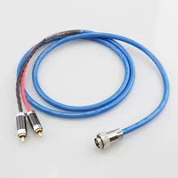 4-Pin 5 Pin Din Twist Locking Connector to Stereo 2 x RCA Plugs Naim HiFi Audio Cable Phono OFC Silver Plated Cable