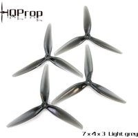 2/4/6/8/10Pairs HQProp 7X4X3 7040 7inch 3 blade/tri-blade Propeller Light Grey (2CW+2CCW) Poly Carbonate for FPV RC Drone