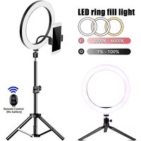26/33cm LED Selfie Ring Light Dimmable Photography Fill Lighring with 50cm Tripod & Remote Control For Youtube Phone Video Live