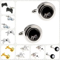 29 Designs Man Cufflinks Men's Fashion Cuff Links Shipping Dice Poker Chess Dumbbell Skiing Gamepad Horse Riding Sports
