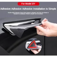 Car Side Camera Protective Cover ABS Carbon Fiber Protective Cover Turn Signal Cover Suitable for Tesla Model 3/Y/X/S 2017-2022