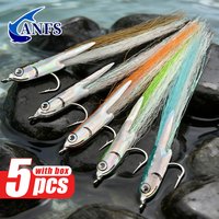 ANFS New 5pcs Surf Candy Fly Fishing Flies -Hand Tied Flys for Saltwater, Streamer Fly