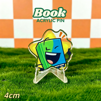 1.5 Inch BFDIA Book Acrylic Pin Set! Collectible Fashion Brooch Cosplay Props Backpack Decor Bestie Gift