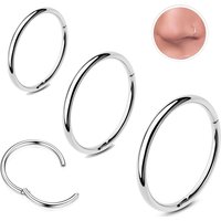 316L Stainless Steel Seamless Nose Hoop Rings for Women and Men, Ear Cartilage/Helix Piercing Earrings, Body Piercing Jewelry