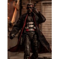 【Clothing Set】Handmade 1/12 Superhero Characters Blade Long Black Long Leather Jacket Clothes Fit 6inchs Action Figure Body