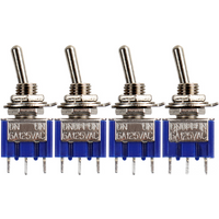 5Pcs Toggle Switch ON-ON/ON-OFF-ON 3/6 Pin 2/3 Position Latching MTS-102 103 202 AC 125V/6A 250V/3A Power Button Switch Car