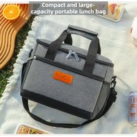Thermal Lunch Bag, Large Capacity Lunch Bag, Picnic Thermal Bag, Heat Insulation Bag, Waterproof Bag, Convenient and Durable