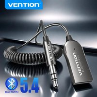 Vention USB Bluetooth5.4 Aux Adapter Wireless Car Bluetooth Receiver USB to 3.5mm Jack Audio Music Mic Handsfree for Car Speaker