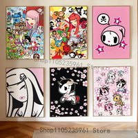 T-TokidokiS Girl Poster HD Art Sticky Wall Waterproof Home Living Room Bedroom Bar Aesthetic Decoration