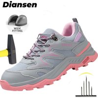 Comfortable Women Work Boots Safety Steel Toe Shoes Women Anti-smash Puncture-Proof Workers Sneakers Safety Shoes Work Shoes
