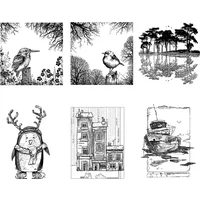 2025 DIY New Arrivals Clear Stamps Seal For Scrapbooking and Card Making Penguin Boat Stamp Set Account Craft Set