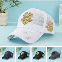 Men's Breathable Mesh Baseball Cap Embroidered Adjustable Trucker Hat for Outdoor Sports