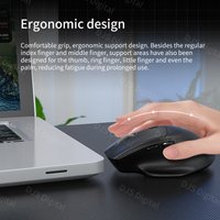 Lenovo Ergonomic Wireless Gaming Mouse Dual-Mode Comfortable Large Battery for Gaming & E-sport Office Home Use
