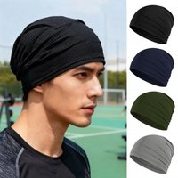 AliExpress NONE Quick Dry Breathable Stretch Beanie Skull Hat Unisex Sports Running Headwrap Hat Cycling Under Helmet Liner Absorbent Sweat Cap