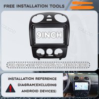 2 Din Car For 2004-2011 VW Popular Beetle 9INCH Plastic Accessories Automotive Center Console Kit Panel Frame Fascia Dashboard