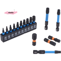S-10/21Pcs Star Impact Drill Bit Set S2 Steel Hex Head Shank Magnetic Screwdriver Driver Bits Holder Wrench Electric Drill Tools