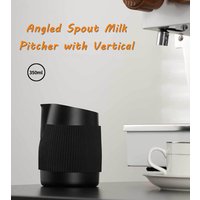 Normcore Handleless Milk Frothing Jug Milk Pitcher 350 ML Milk Frother Steamer Cup Stainless Steel Espresso Cup Sharp Spout
