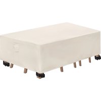 Beige HEAVY DUTY 420D Outdoor Waterproof Patio Furniture Set Cover Garden Rain Snow WindProof Anti-UV Cover for Sofa Table Chair